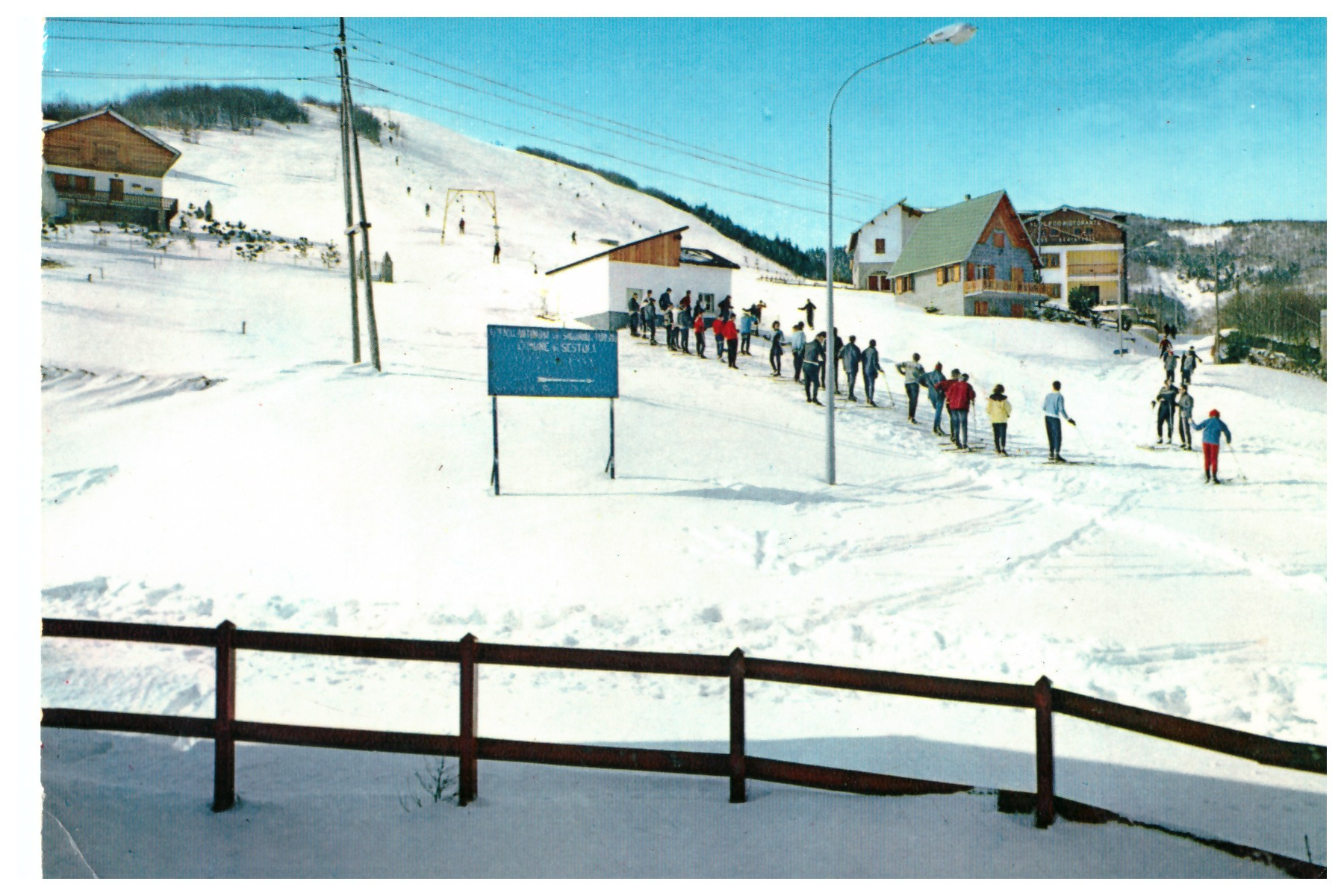 Stazione sciistica di Pian del Falco nel 1970